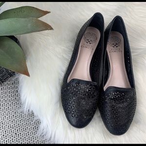 Vince Camuto Leather Laser Cut Flats 9